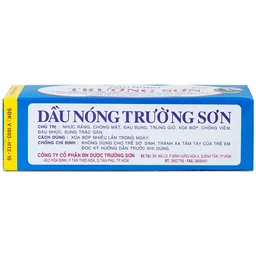 Dầu nóng Trường Sơn điều trị cảm, ho, số mũi, trúng gió (10 chai x 10ml)