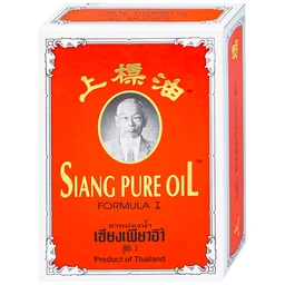 Dầu Siang Pure Oil Formula I giảm triệu chứng cảm lạnh, nhức đầu, chóng mặt, ngạt mũi (6 chai x 7ml)