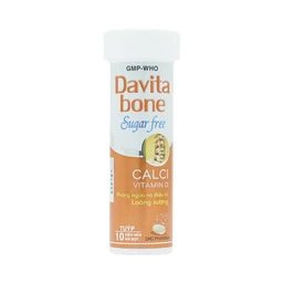 Viên sủi Davita Bone Sugar Free DHG phòng ngừa và điều trị loãng xương (10 viên)