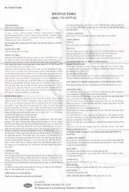 Thuốc Deonas 50mg Korea Prime làm giãn cơ xương (10 vỉ x 10 viên)