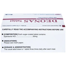 Thuốc Deonas 50mg Korea Prime làm giãn cơ xương (10 vỉ x 10 viên)