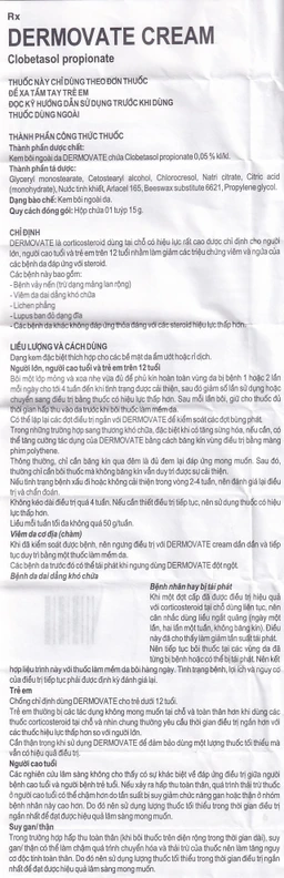 Kem bôi ngoài da Dermovate Cream GSK điều trị vẩy nến, viêm da, lichen phẳng (15g)