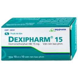 Thuốc Dexipharm 15mg Imexpharm điều trị triệu chứng ho (10 vỉ x 10 viên)