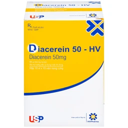 Thuốc Diacerein 50 - HV USP điều trị các bệnh thoái hóa khớp (10 vỉ x 10 viên)