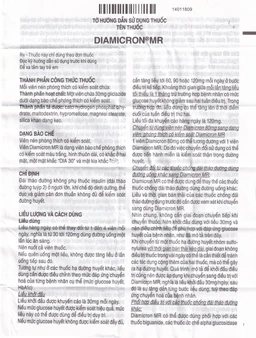 Thuốc Diamicron MR Servier điều trị tiểu đường típ 2 (2 vỉ x 30 viên)