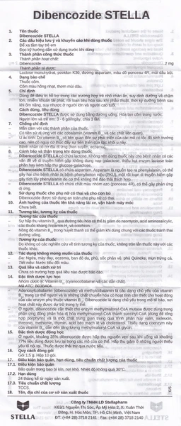 Thuốc cốm Dibencozide Stella 2mg điều trị hỗ trợ chán ăn, suy dinh dưỡng, chậm lớn (10 gói x 1.5g)