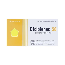 Thuốc Diclofenac 50 Uphace điều trị dài ngày viêm khớp mạn, thoái hóa khớp (100 viên)
