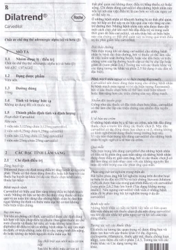 Thuốc Dilatrend Roche điều trị tăng huyết áp, bệnh mạch vành, suy tim mạn, suy thất trái (3 vỉ x 10 viên)