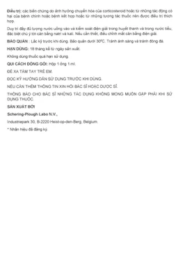 Thuốc tiêm Diprospan Injection (5+2)mg/ml Merck điều trị các bệnh cơ xương và mô mềm, dị ứng (1 ống x 1ml)