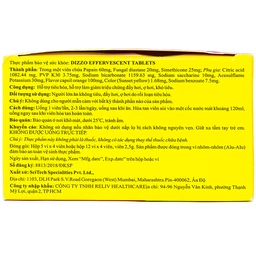 Viên sủi hỗ trợ tiêu hóa Dizzo Reliv (12 vỉ x 4 viên)