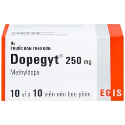 Thuốc Dopegyt 250mg Egis Pharma điều trị tăng huyết áp (10 vỉ x 10 viên)