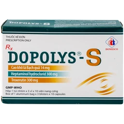 Thuốc Dopolys-S Domesco điều trị triệu chứng suy tĩnh mạch bạch huyết (3 vỉ x 10 viên)
