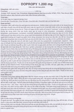 Thuốc Dopropy 1200mg Đông Nam điều trị triệu chứng chóng mặt (10 vỉ x 10 viên)
