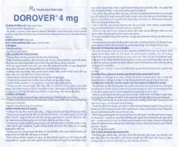 Thuốc Dorover 4mg Domesco điều trị tăng huyết áp, suy tim sung huyết (1 vỉ x 30 viên)