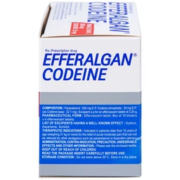 Viên sủi Efferalgan Codeine giảm đau cấp tính mức độ trung bình (10 vỉ x 4 viên)