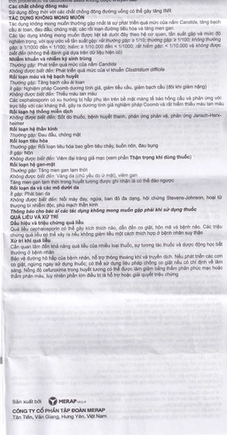 Thuốc Efodyl 500mg điều trị nhiễm khuẩn đường (2 vỉ x 10 viên)