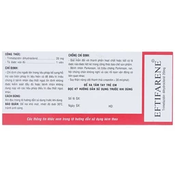 Thuốc Eftifarene Dược 3-2 hỗ trợ điều trị đau thắt ngực ổn định (2 vỉ x 30 viên)