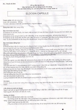 Thuốc Eldosin Capsule Arlico loãng đờm trong bệnh hô hấp cấp và mạn tính (3 vỉ x 10 viên)