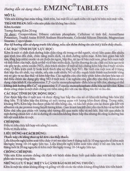 Thuốc Emzinc Emcure bổ sung kẽm, trị tiêu chảy (10 vỉ x 10 viên)