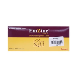 Thuốc Emzinc Emcure bổ sung kẽm, trị tiêu chảy (10 vỉ x 10 viên)