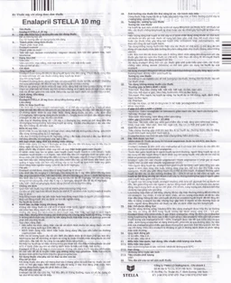 Thuốc Enalapril Stella 10mg điều trị tăng huyết áp, suy tim sung huyết (3 vỉ x 10 viên)