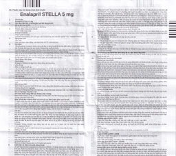 Thuốc Enalapril Stella 5mg điều trị tăng huyết áp, suy tim sung huyết (3 vỉ x 10 viên)