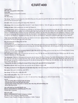 Thuốc Enat 400 MEGA We care điều trị và dự phòng tình trạng thiếu Vitamin E (3 vỉ x 10 viên)