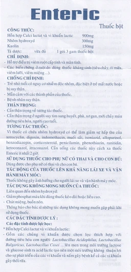 Thuốc bột Enteric Nadyphar hỗ trợ điều trị viêm ruột cấp tính và mãn tính (30 gói x 3g)