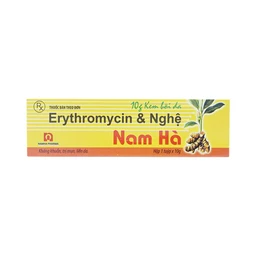 Kem bôi da Erythromycin & Nghệ Nam Hà điều trị mụn nhọt, trứng cá (10g)