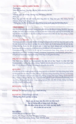 Thuốc Esapbe 40 Sterling Healthcare điều trị trào ngược dạ dày thực quản (3 vỉ x 10 viên)