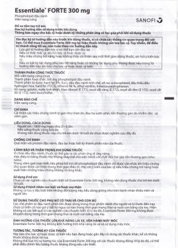 Thuốc Essentiale Forte 300mg Natterman cải thiện các triệu chứng bệnh lý gan (5 vỉ x 10 viên)