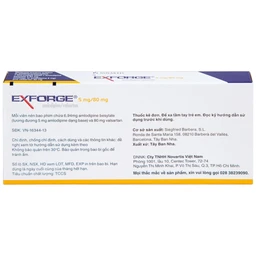 Thuốc Exforge 5mg/80mg Novartis điều trị tăng huyết áp vô căn (2 vỉ x 14 viên)