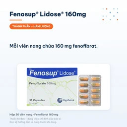 Thuốc Fenosup 160mg Hyphens điều trị cholesterol máu và triglycerid máu cao (3 vỉ x 10 viên) 3