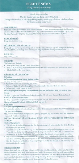 Dung dịch thụt trực tràng Fleet Enema giảm chứng táo bón không thường xuyên (133ml)