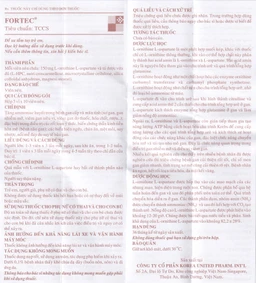 Thuốc Fortec United tăng ammoniac huyết trong bệnh gan cấp và mãn tính (5 vỉ x 10 viên)