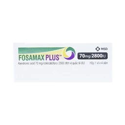 Thuốc Fosamax Plus 70mg/2800IU MSD điều trị loãng xương (1 vỉ x 4 viên)