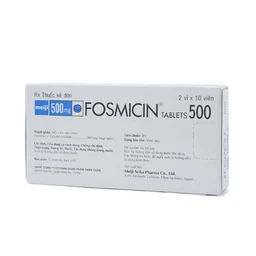Thuốc Fosmicin 500 Meiji điều trị nhiễm khuẩn (2 vỉ x 10 viên)