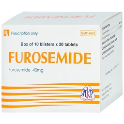 Thuốc Furosemide Mekophar điều trị phù, tăng huyết áp (10 vỉ x 30 viên)