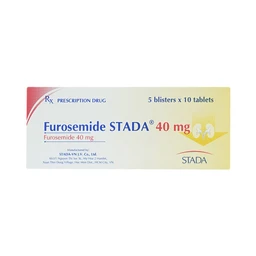 Thuốc Furosemide Stada 40mg điều trị phù, tăng huyết áp (5 vỉ x 10 viên)