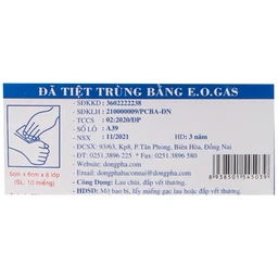 Gạc tiệt trùng Đông Pha nhỏ 5x6x8cm (10 miếng) sơ cứu vết thương, thấm máu và dịch tiết