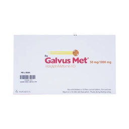 Thuốc Galvus Met 50mg/1000mg Novartis hỗ trợ điều trị đái tháo đường típ 2 (6 vỉ x 10 viên)