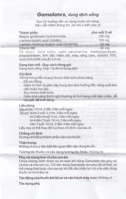 Dung dịch Gamalate B6 điều trị suy nhược thần kinh (80ml)