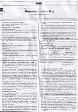 Thuốc Gasmotin 5mg Eisai điều trị viêm dạ dày mạn tính (3 vỉ x 10 viên)