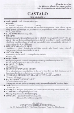 Thuốc Gastalo Phil điều trị tăng Ammoniac huyết trong bệnh gan cấp và mãn tính (10 vỉ x 10 viên)