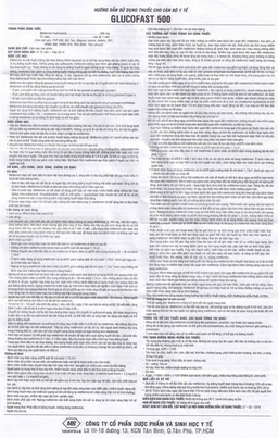 Thuốc Glucofast 500mg Mebiphar điều trị tiểu đường típ 2 (4 vỉ x 15 viên)