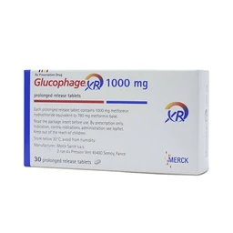 Thuốc Glucophage XR 1000mg Merck điều trị tiểu đường típ 2 (3 vỉ x 10 viên)