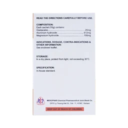 Hỗn dịch uống Glumarix 10g Mekophar điều trị triệu chứng tăng tiết acid dịch vị, khó chịu dạ dày (20 gói)