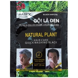 Dầu gội nhuộm đen tóc Matrix gội là đen (10 gói x 25ml)