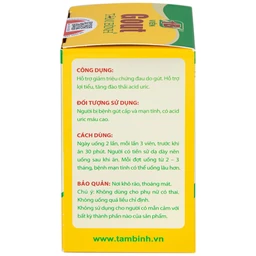 Viên hỗ trợ giảm triệu chứng đau do gút Gout Tâm Bình (60 viên)