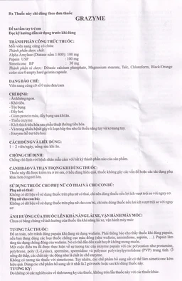 Thuốc Grazyme Gracure điều trị khó tiêu, tức bụng, đầy hơi (3 vỉ x 10 viên)